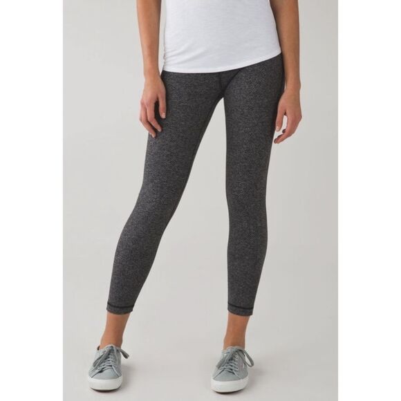 Lululemon High Times Pant Giant Herringbone Black Heathered Black - Picture 1 of 15